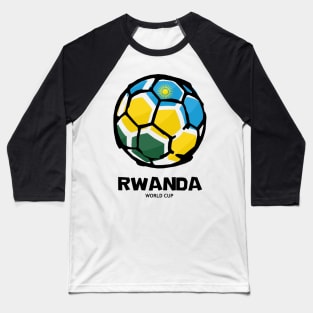 Rwanda Football Country Flag Baseball T-Shirt